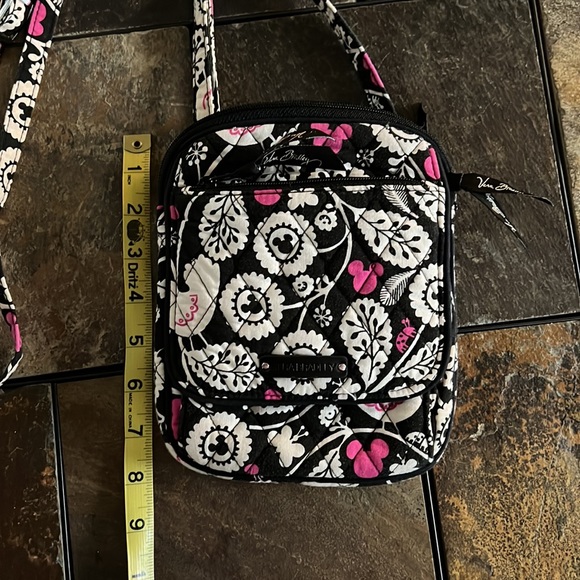 Vera Bradley Disney Black & Pink Mickey Mouse Floral Crossbody - Picture 7 of 9